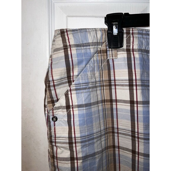 French Cuff Skort Womens 14 PLAID SCOOTER Skirt Cotton Preppy Pockets Casual - Picture 3 of 8